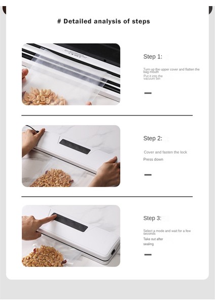 Mini Elektrikli Vakumlu Gıda Mühürleyen Kuru ve Islak Vakumlama Makinesi Makinesi Profesyonel Ev Gıda Vakumlama Makinesi Ambalaj Abd Plug-A (Yurt Dışından) indirimleri