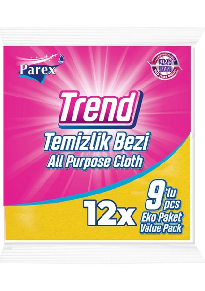 Trend 9'lu Temizlik Bezi Onikili Paket fırsatları