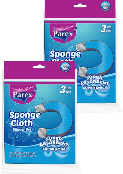 3'lü Sünger Bez İkili Paket modelleri