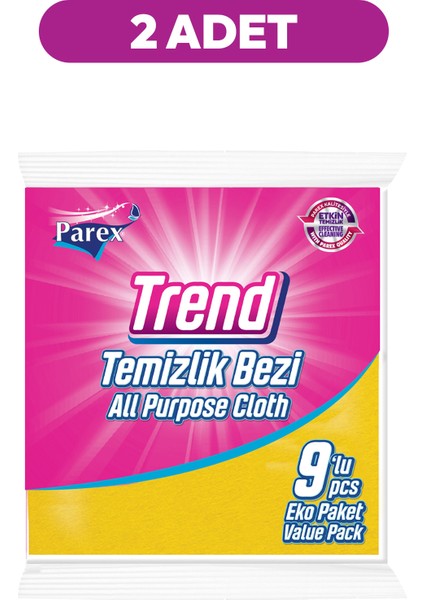 Trend 9'lu Temizlik Bezi İkili Paket fiyatları
