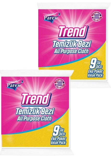 Trend 9'lu Temizlik Bezi İkili Paket modelleri