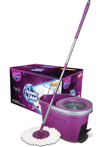 Thunderbolt Pedallı Otomatik Temizlik Seti ve 3'lü Yedek Mop