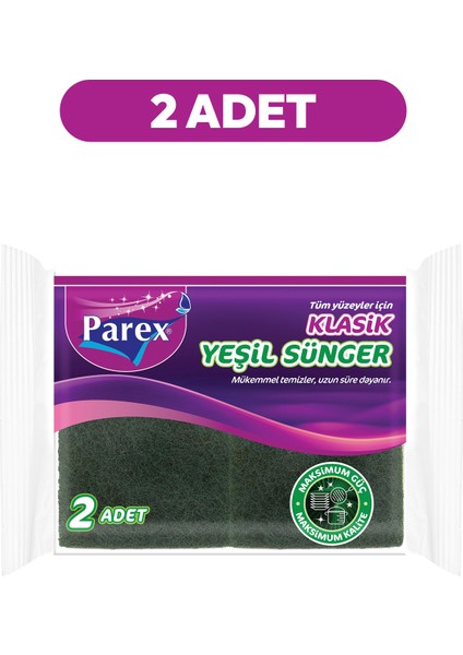 Klasik Yeşil Oluklu 2'li Sünger İkili Paket fiyatları