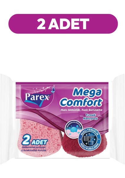 Mega Comfort 2'li Oluklu Sünger İkili Paket