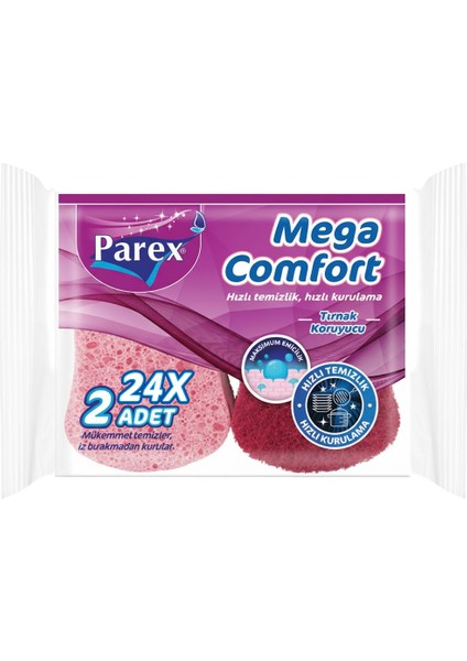 Mega Comfort 2'li Oluklu Sünger 24 Paket modelleri