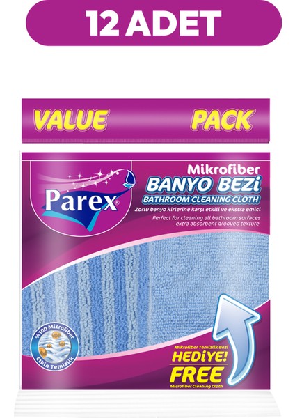 Mikrofiber Banyo Bezi (Mikrofiber Temizlik Bezi Hediye) Onikili Paket fiyatları
