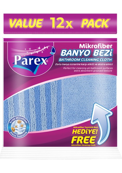 Mikrofiber Banyo Bezi (Mikrofiber Temizlik Bezi Hediye) Onikili Paket modelleri