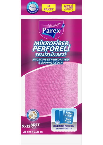 Mikrofiber Perforeli 9’lu Rulo Bez Onikili Paket modelleri