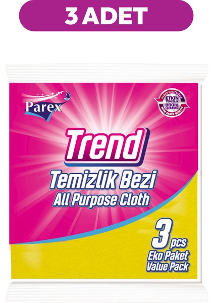 Trend 3'lü Temizlik Bezi Üçlü Set