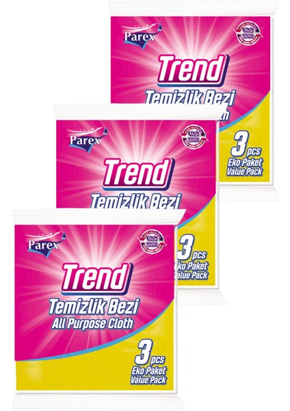 Trend 3'lü Temizlik Bezi Üçlü Set fiyatları