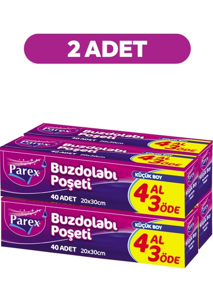 Buzdolabı Poşeti Küçük Boy 4 Al 3 Öde (4*40) 20 x 30 cm İkili Set indirimleri