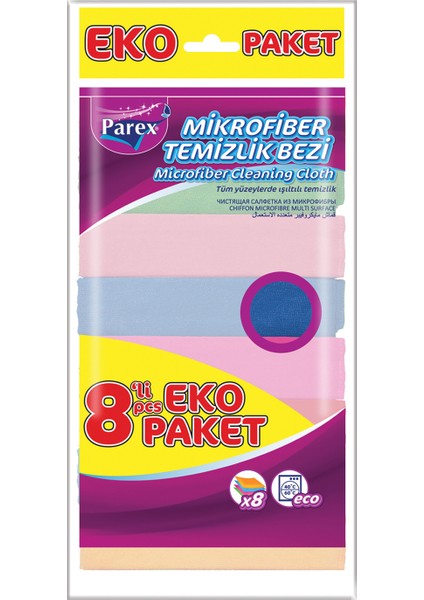 Mikrofiber 8'li Temizlik Bezi Paketi modelleri