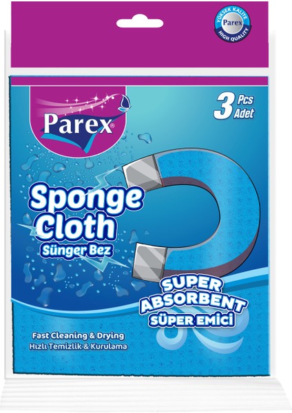 3'lü Sünger Bez ve Mikrofiber Kurulama Bez Paketi fırsatları