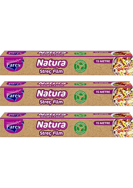 Natura Streç Film 15 Mt Üçlü Set fiyatları