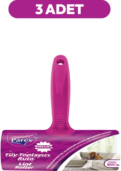 Mega Tüy Toplayıcı Rulo 60'lı Üçlü Set