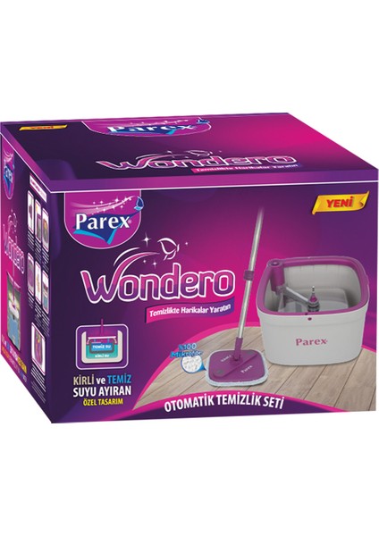 Wondero +2 Yedek Moplu Bezli Temiz Su Ile Kirli Su Ile Ayıran Otomatik Temizlik Seti fiyatları