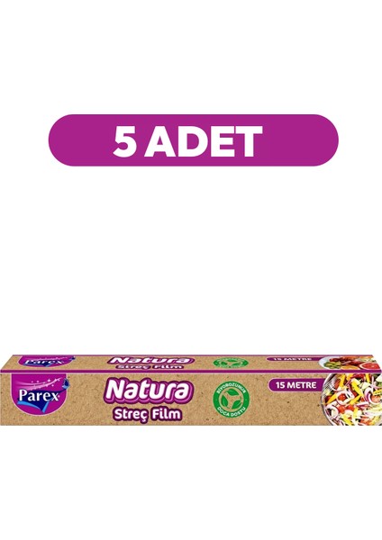 Natura Streç Film 15 Mt 5 Paket