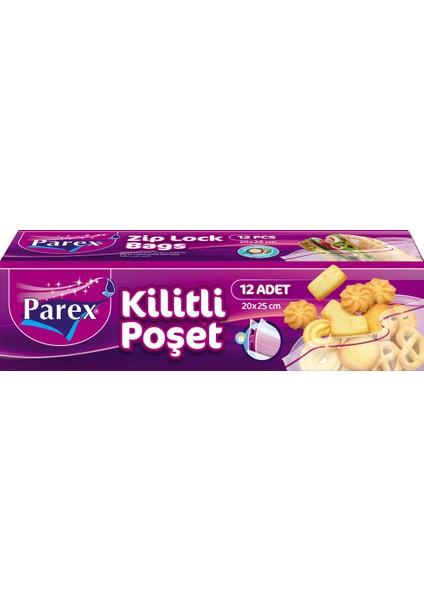 Kilitli Buzdolabı Poşeti Küçük Boy 12'li 20 x 25 cm fırsatları