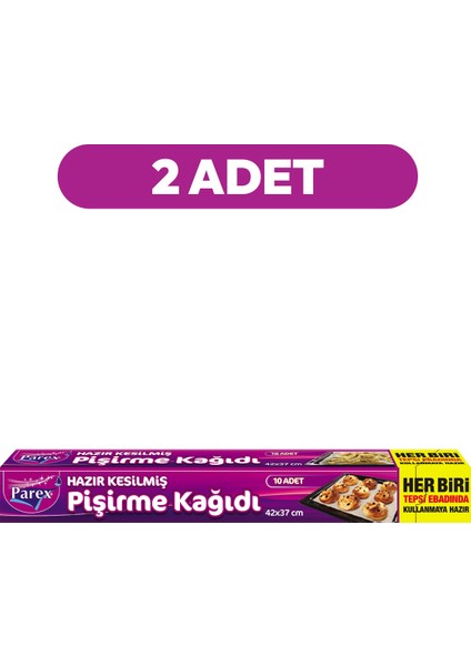 Hazır Kesilmiş Pişirme Kağıdı 10’lu 42 x 37 cm İkili Set indirimleri