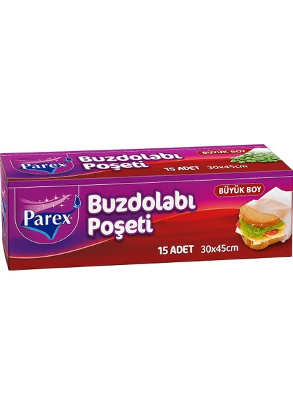 15'li Buzdolabı Poşeti Büyük Boy 30 x 45 cm fiyatları