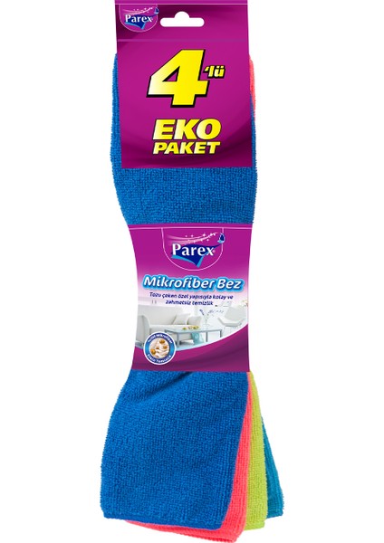 Mikrofiber Temizlik Bezi 4'lü Eko Açık Paket fiyatları