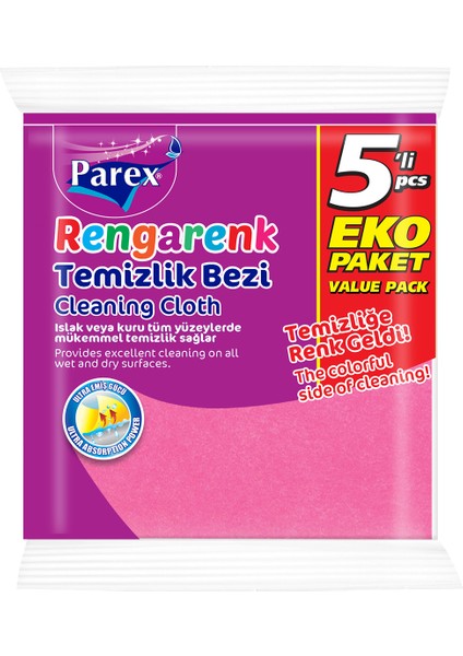 Rengarenk Temizlik Bezi 5'li fiyatları