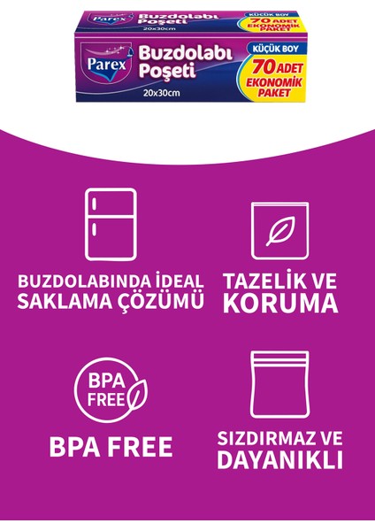 70’li Buzdolabı Poşeti Küçük Boy 20 x 30 cm modelleri