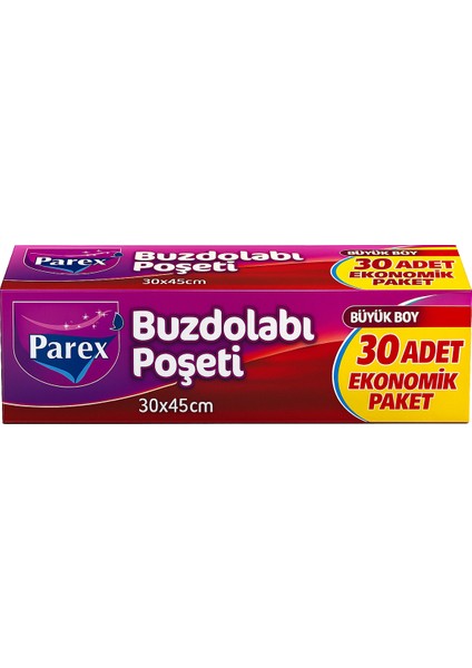 30’lu Buzdolabı Poşeti Büyük Boy 30 x 45 cm fiyatları