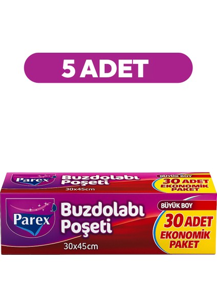 Büyük Boy Buzdolabı Poşeti 30'lu x 5 Adet fiyatları