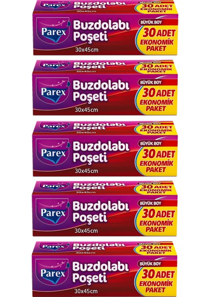 Büyük Boy Buzdolabı Poşeti 30'lu x 5 Adet modelleri