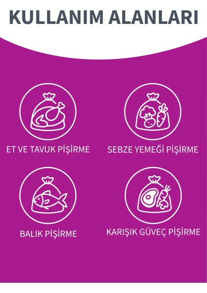 Fırın Torbası 8 Adet 25 x 38 cm