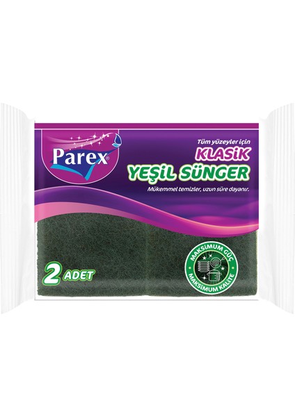 Klasik Yeşil Sünger Oluklu 2'li