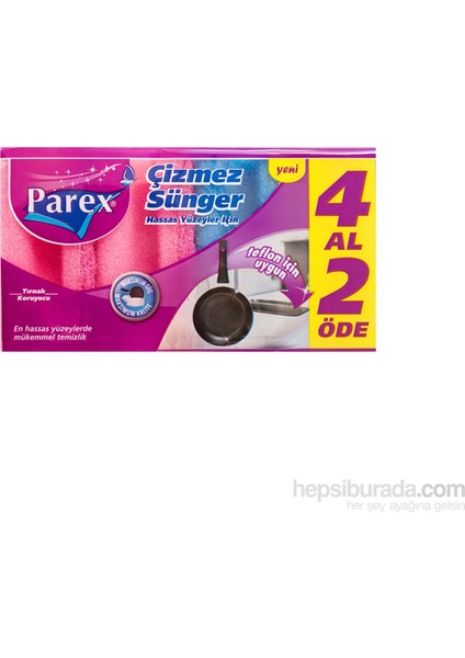 Çizmez Sünger Oluklu 4'lü
