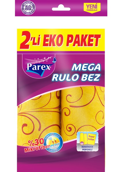 Mega Rulo Temizlik Bezi 2'li Eko Paket