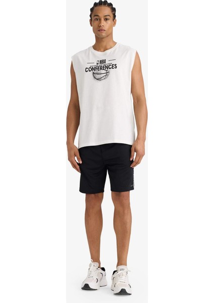 NBA Wordmark Boxy Fit Bisiklet Yaka Atlet E4868AX25HS