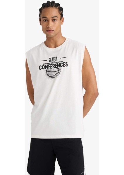 NBA Wordmark Boxy Fit Bisiklet Yaka Atlet E4868AX25HS