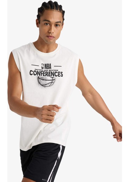 NBA Wordmark Boxy Fit Bisiklet Yaka Atlet E4868AX25HS