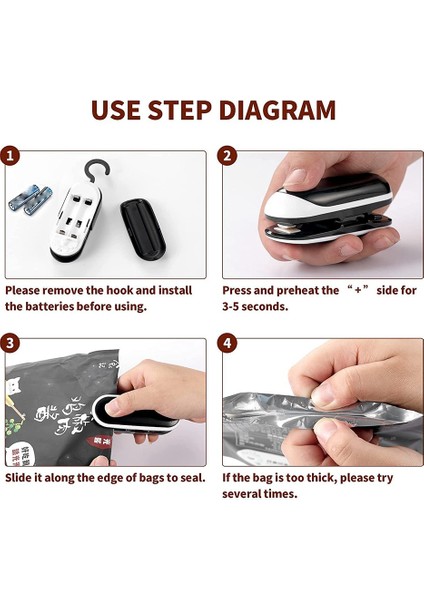 Mini Poşet Kapatma Makinesi, Taşınabilir Poşet Kapatma Makinesi, Kesici ve Kancalı Elde Taşınabilir Isıtmalı Gıda Vakum Kapatma Makinesi (Yurt Dışından) indirimleri