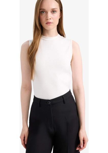 Bisiklet Yaka Basic Düz Atlet D4894AX25SM