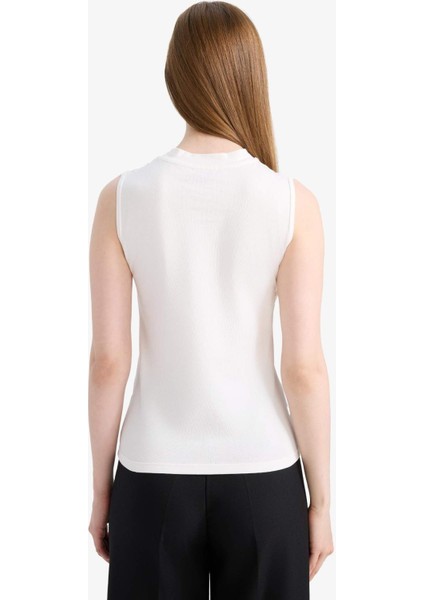 Bisiklet Yaka Basic Düz Atlet D4894AX25SM