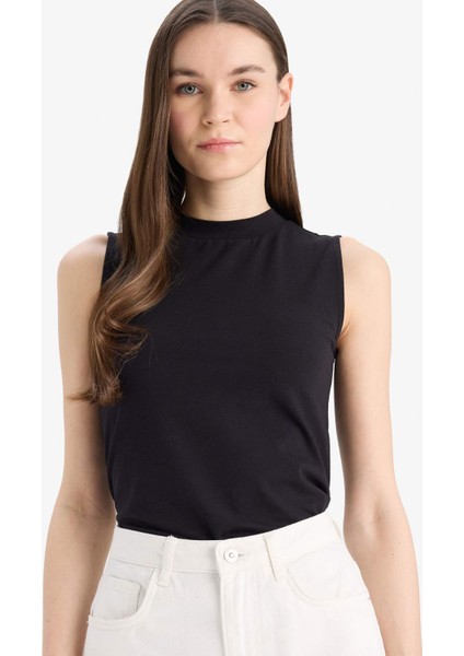 Bisiklet Yaka Basic Düz Atlet D4894AX25SM