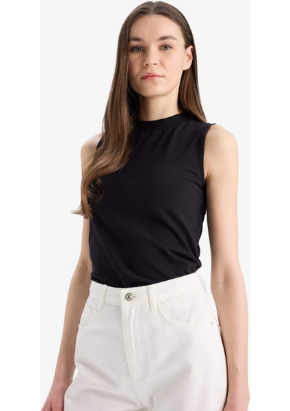 Bisiklet Yaka Basic Düz Atlet D4894AX25SM