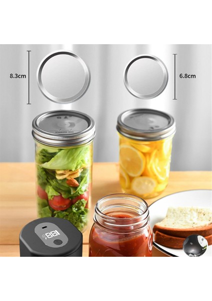 Elektrikli Mason Kavanozu Vakumlama Seti Mason Konservesi Otomatik Sızdırmazlık Makinesi, Geniş Ağızlı ve Normal Ağızlı 10 Kavanoz Kapağı ile - A (Yurt Dışından) modelleri