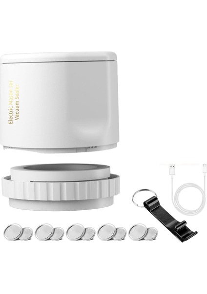 Elektrikli Mason Kavanozu Vakumlama Seti Mason Konservesi Otomatik Sızdırmazlık Makinesi, Geniş Ağızlı ve Normal Ağızlı 10 Kavanoz Kapağı ile - A (Yurt Dışından) fırsatları