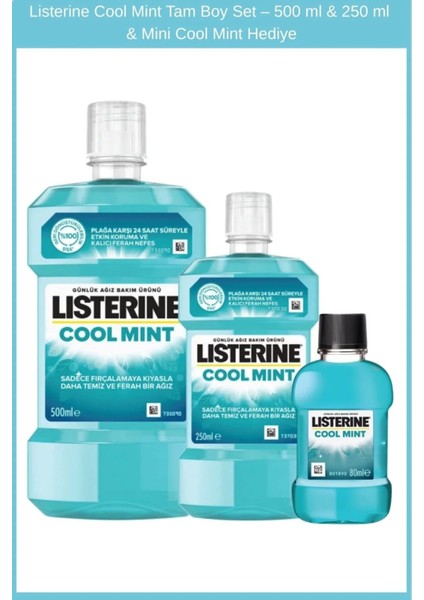 Cool Mint Tam Boy Set – 500 ml & 250 ml & Mini Cool Mint Hediye
