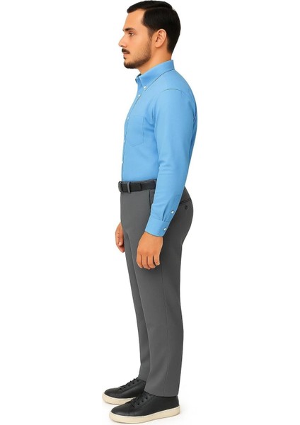 Rahat Kesim Klasik Pamuklu Keten Füme Baba Erkek Pantolon fiyatları