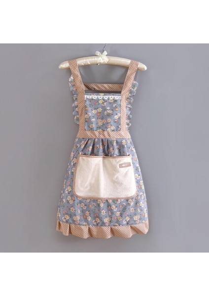 Kadınlar Için Ayarlanabilir Çapraz Sırtlı Çiçekli Önlük (Yurt Dışından)