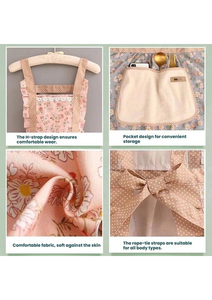 Kadınlar Için Ayarlanabilir Çapraz Sırtlı Çiçekli Önlük (Yurt Dışından) fırsatları
