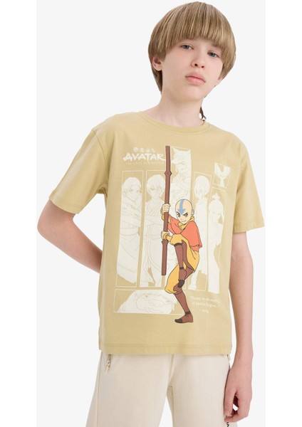 Erkek Çocuk Avatar the Last Airbender Bisiklet Yaka Kısa Kollu Tişört