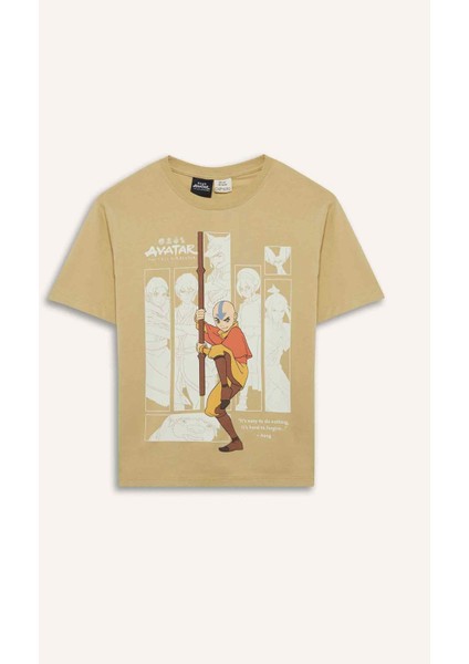 Erkek Çocuk Avatar the Last Airbender Bisiklet Yaka Kısa Kollu Tişört